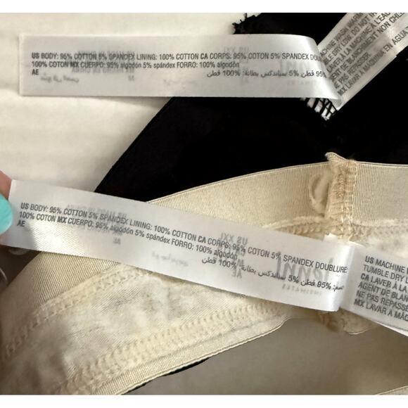 Jenni Intimates Lot 4pcs Thong Cotton Panty - 2 Black Purple Beige - Plus XXL - Picture 6 of 6